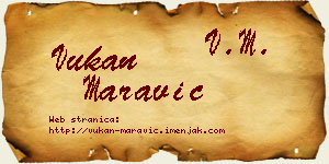 Vukan Maravić vizit kartica